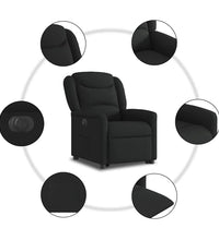 Relaxsessel mit Aufstehhilfe Elektrisch Schwarz Stoff