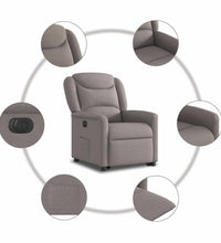 Relaxsessel mit Aufstehhilfe Elektrisch Taupe Stoff