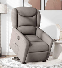 Relaxsessel mit Aufstehhilfe Elektrisch Taupe Stoff