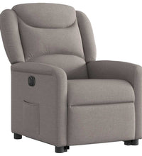 Relaxsessel mit Aufstehhilfe Elektrisch Taupe Stoff