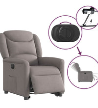 Relaxsessel mit Aufstehhilfe Elektrisch Taupe Stoff