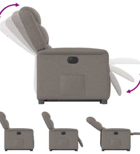 Relaxsessel mit Aufstehhilfe Elektrisch Taupe Stoff