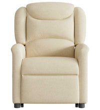 Relaxsessel mit Aufstehhilfe Elektrisch Creme Stoff