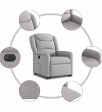 Relaxsessel mit Aufstehhilfe Elektrisch Wolkengrau Stoff