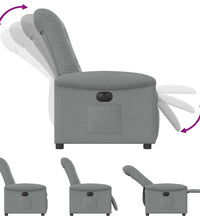 Relaxsessel Elektrisch Hellgrau Stoff