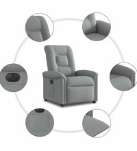 Relaxsessel Elektrisch Hellgrau Stoff
