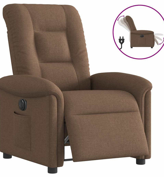 Relaxsessel Elektrisch Braun Stoff