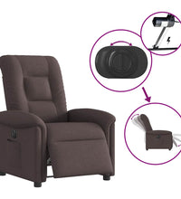 Relaxsessel Elektrisch Dunkelbraun Stoff