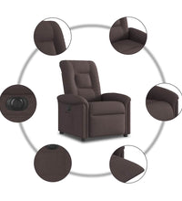 Relaxsessel Elektrisch Dunkelbraun Stoff