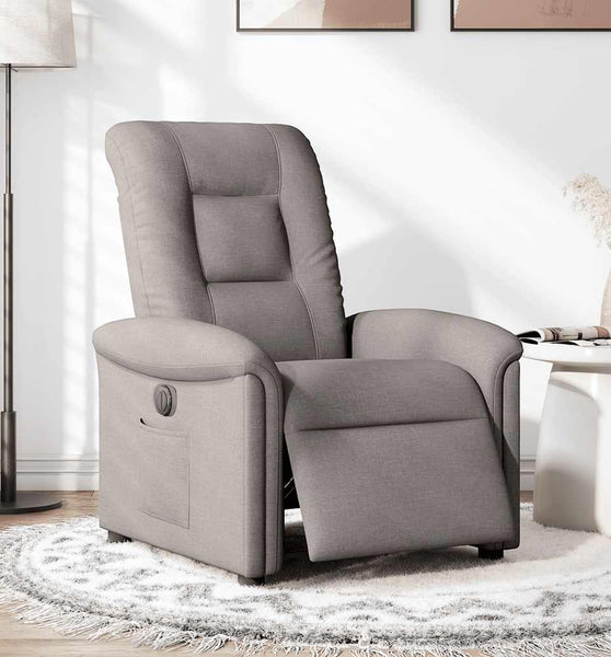 Relaxsessel Elektrisch Taupe Stoff