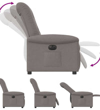 Relaxsessel Elektrisch Taupe Stoff