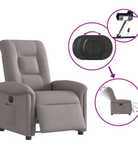 Relaxsessel Elektrisch Taupe Stoff