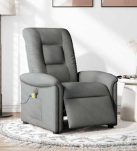 Massagesessel Elektrisch Dunkelgrau Stoff