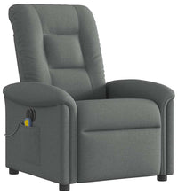 Massagesessel Elektrisch Dunkelgrau Stoff