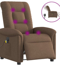 Massagesessel Elektrisch Braun Stoff