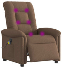 Massagesessel Elektrisch Braun Stoff