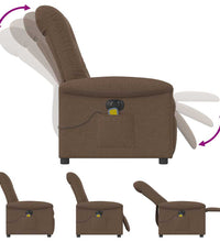 Massagesessel Elektrisch Braun Stoff