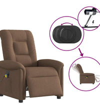 Massagesessel Elektrisch Braun Stoff