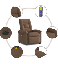 Massagesessel Elektrisch Braun Stoff