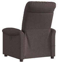 Massagesessel Elektrisch Dunkelbraun Stoff
