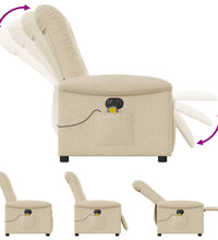 Massagesessel Elektrisch Creme Stoff