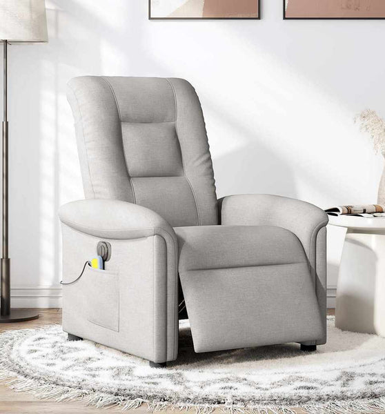 Massagesessel Elektrisch Wolkengrau Stoff