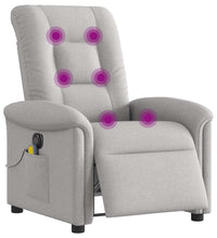 Massagesessel Elektrisch Wolkengrau Stoff