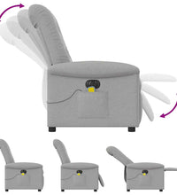 Massagesessel Elektrisch Wolkengrau Stoff