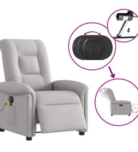 Massagesessel Elektrisch Wolkengrau Stoff