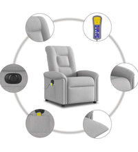 Massagesessel Elektrisch Wolkengrau Stoff