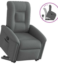 Relaxsessel mit Aufstehhilfe Dunkelgrau Stoff