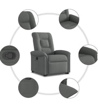 Relaxsessel mit Aufstehhilfe Dunkelgrau Stoff