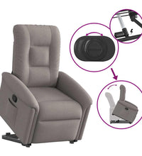 Relaxsessel mit Aufstehhilfe Taupe Stoff
