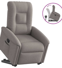 Relaxsessel mit Aufstehhilfe Taupe Stoff