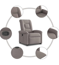 Relaxsessel mit Aufstehhilfe Taupe Stoff