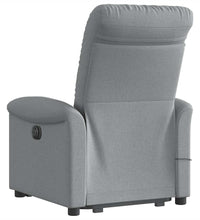 Massagesessel mit Aufstehhilfe Hellgrau Stoff