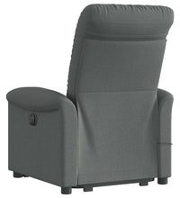 Massagesessel mit Aufstehhilfe Dunkelgrau Stoff