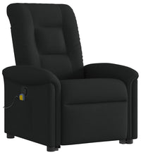 Massagesessel mit Aufstehhilfe Schwarz Stoff