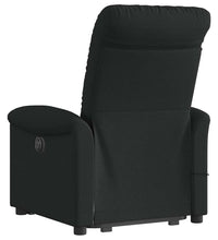 Massagesessel mit Aufstehhilfe Schwarz Stoff