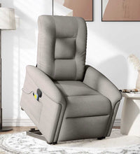 Massagesessel mit Aufstehhilfe Taupe Stoff