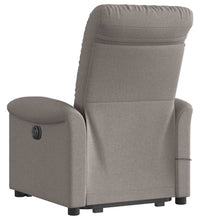 Massagesessel mit Aufstehhilfe Taupe Stoff