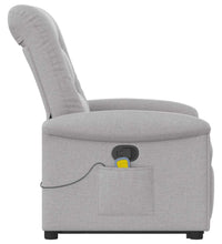 Massagesessel mit Aufstehhilfe Wolkengrau Stoff
