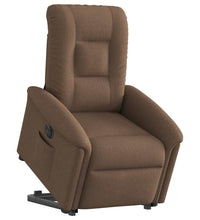 Relaxsessel mit Aufstehhilfe Elektrisch Braun Stoff