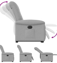 Relaxsessel mit Aufstehhilfe Elektrisch Wolkengrau Stoff