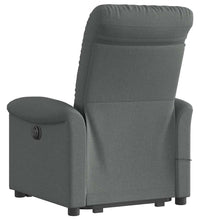 Elektrischer Massagesessel mit Aufstehhilfe Dunkelgrau Stoff