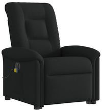 Elektrischer Massagesessel mit Aufstehhilfe Schwarz Stoff