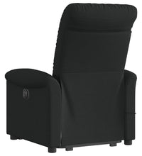 Elektrischer Massagesessel mit Aufstehhilfe Schwarz Stoff