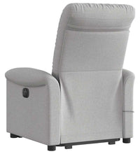 Massagesessel mit Aufstehhilfe Elektrisch Wolkengrau Stoff