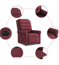 Relaxsessel Elektrisch Weinrot Stoff