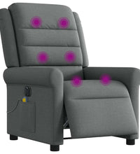 Massagesessel Elektrisch Dunkelgrau Stoff